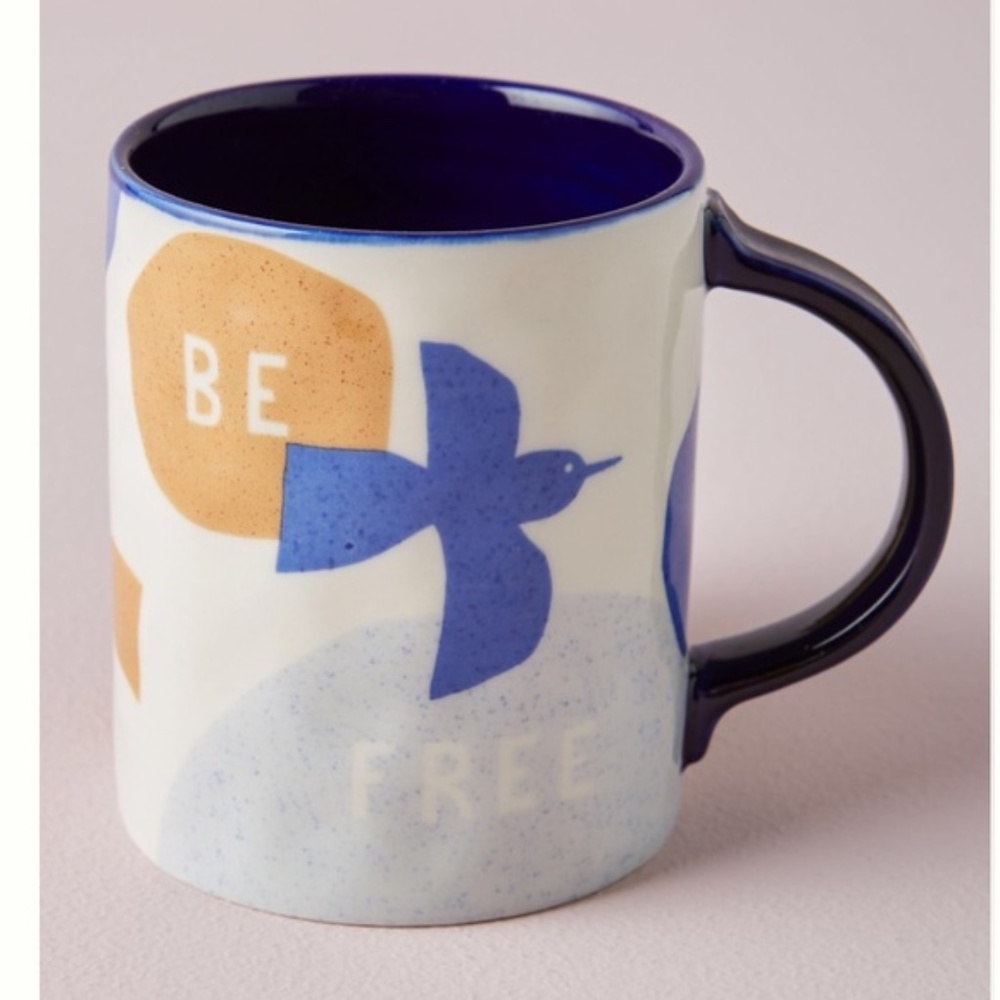Anthropologie | Jen B. Peters | Be Free | Peace Dove Mug